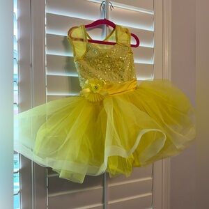 Yellow Sequin Tutu Dress for Kids